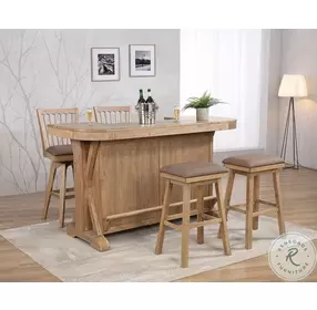 Brownstone Warm Brown Bar Table