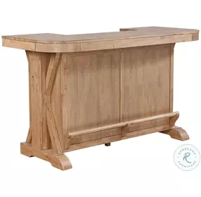 Brownstone Warm Brown Bar Table Set