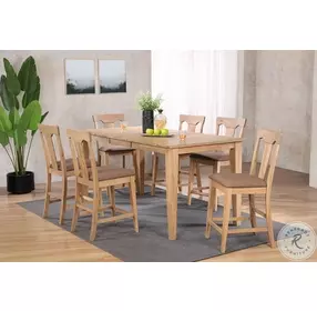 Brownstone Warm Brown Leg Extendable Counter Height Dining Table