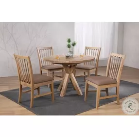 Brownstone Warm Brown Drop Leaf Extendable Dining Table