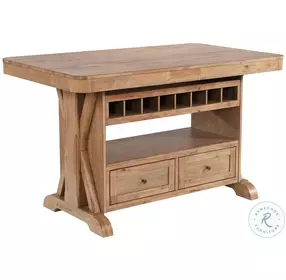 Brownstone Warm Brown Kitchen Island Set