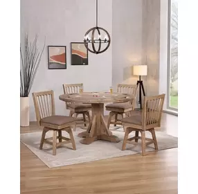 Brownstone Warm Brown Swivel Upholstered Game Chair Set of 2