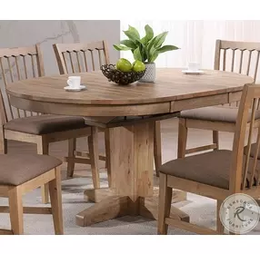 Brownstone Warm Brown 42" Round Extendable Dining Room Set