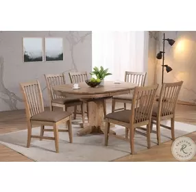 Brownstone Warm Brown 42" Round Extendable Dining Table