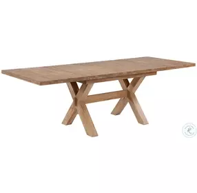 Brownstone Warm Brown Trestle Extendable Dining Room Set