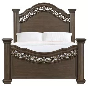 Rosalinda Mahogany Panel Bedroom Set