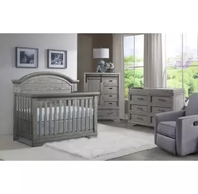 Foundry Brushed Pewter 5 Drawer Chifferobe