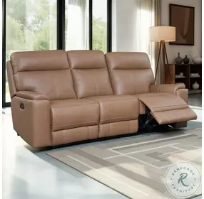 Bryant Tuscan Tan Leather Power Reclining Sofa
