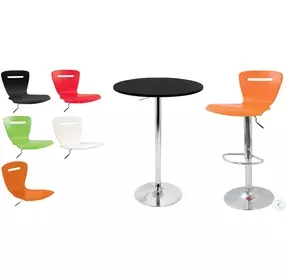 Tlelia Adjustable Height Black Bar Table