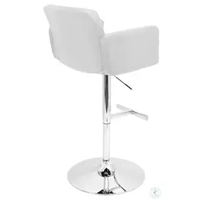 Stout White Adjustable Bar Stool