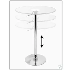 Adjustable Height Clear Bar Table