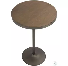 Dakota Antique And Brown Adjustable Height Bar Table