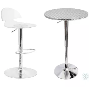 Bistro Round Adjustable Height Bar Table