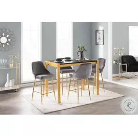 Marcel Silver Velvet Counter Height Stool Set Of 2