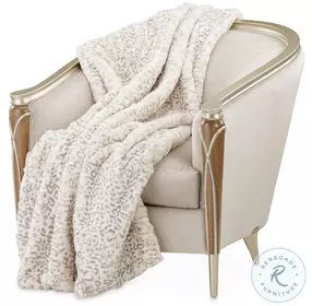 Snow Leopard Natural Throw