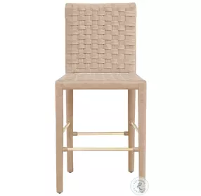 Burbank Natural Rope Basket Weave Pattern Counter Height Stool