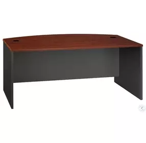 Series C Hansen Cherry 72" Bow Front Desk Shell