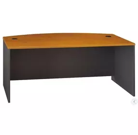 Series C Natural Cherry 72" Bow Front Desk Shell