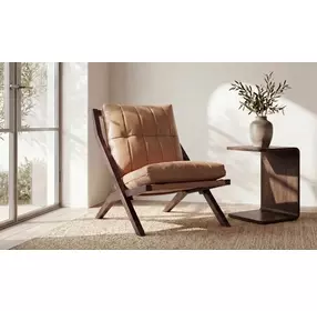 Carrie Dark Brown Rectangular Side Table
