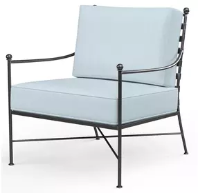 Provence Canvas Skyline Upholstered Outdoor Club Chair with Self Welt