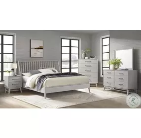 Bayside White King Panel Bed