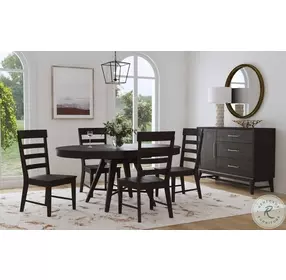 Bayside Black Ladder Back Side Chair Set of 2