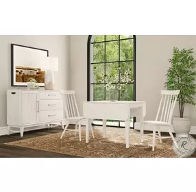 Bayside White 50" Extendable Dining Table