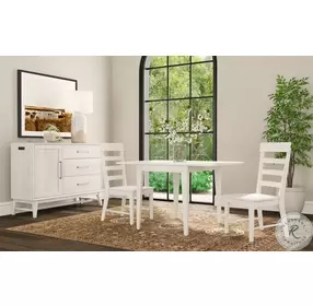 Bayside White Ladder Back Side Chair Set of 2