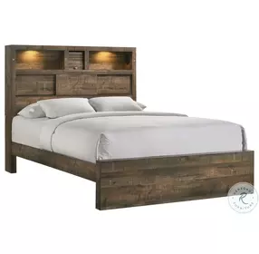 Beckett Walnut Bookcase Panel Bedroom Set