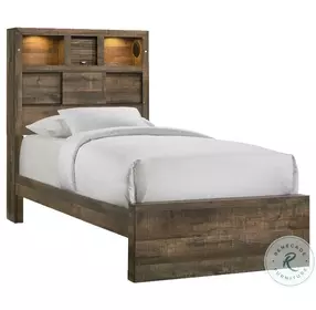 Beckett Walnut Youth Bookcase Panel Bedroom Set