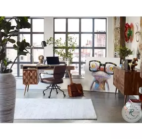 O2 Caramel Brown Desk