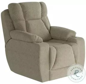 Challenger Berber Natural Power Headrest Wall Hugger Big Mans Recliner