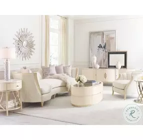 Adela Washed Alabaster And Blush Taupe Oval Cocktail Table