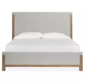Plum Creek Sierra Brown and Elite Dove Upholstered Panel Bedroom Set