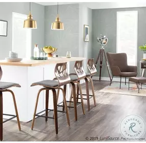 Izzy Espresso Lounge Chair And Ottoman Set