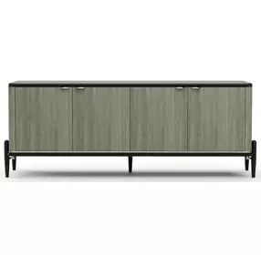 Madera Verdigris Koto and Modern Walnut 4 Door Sideboard