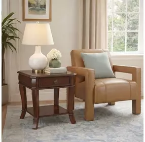Brookhaven Distressed Medium Clear Cherry End Table