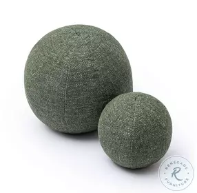 Boba Forest Green Textured Basketweave Small Pillow