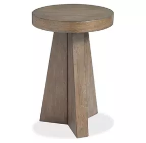 Lansbury Antique Wheat Round Accent End Table