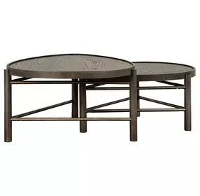 Hadleigh Black Coffee Bean Free Form Nesting Occassional Table Set