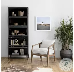 Alexandria Knoll Natural Performance Fabric Accent Chair