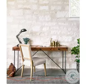 Kurt Dark Linen Dining Chair