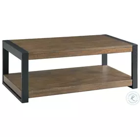 Enrico Caesar Warm Walnut And Black Rectangular Occasional Table Set