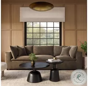 Cali Chocolate Brown Performance Velvet Modular Living Room Set