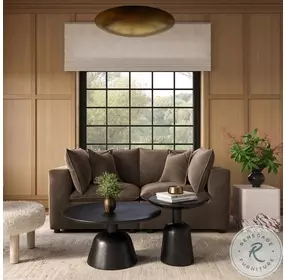 Cali Chocolate Brown Performance Velvet Modular Loveseat