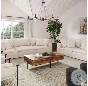 Cali Natural Performance Fabric Modular Loveseat