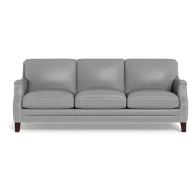 Camden Silver Leather Living Room Set