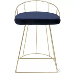 Canary Gold And Blue Counter Stool Set of 2