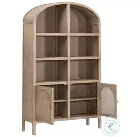 Cane Smoke Gray Storage Bookcase