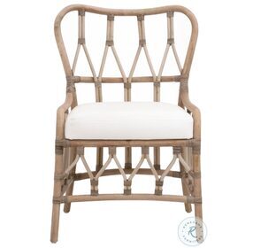 Caprice Matte Grey Rattan And Blache Dining Chair Set of 2